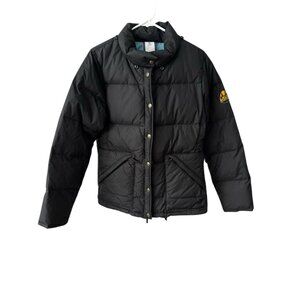 Vtg Polo Ralph Lauren Jeans Co Jacket Womens M Black Down Zip Puffer Y2K No Hood